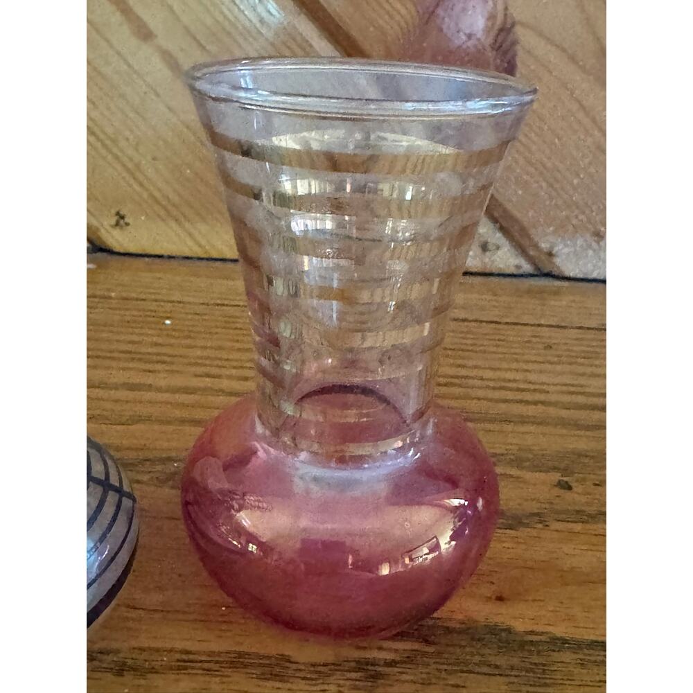 Vintage Mini Bud Vase Lot of 2 Bartlett Collins Cranberry Glass MCM - Picture 2 of 8
